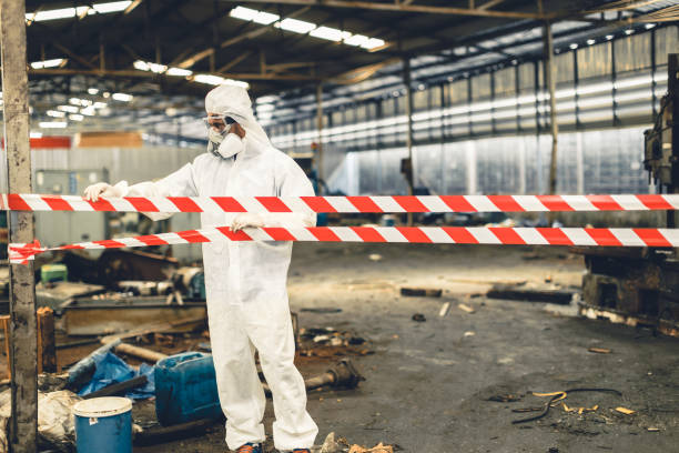Professional Crime Scene Cleanup technician working in Three Bridges, NJ